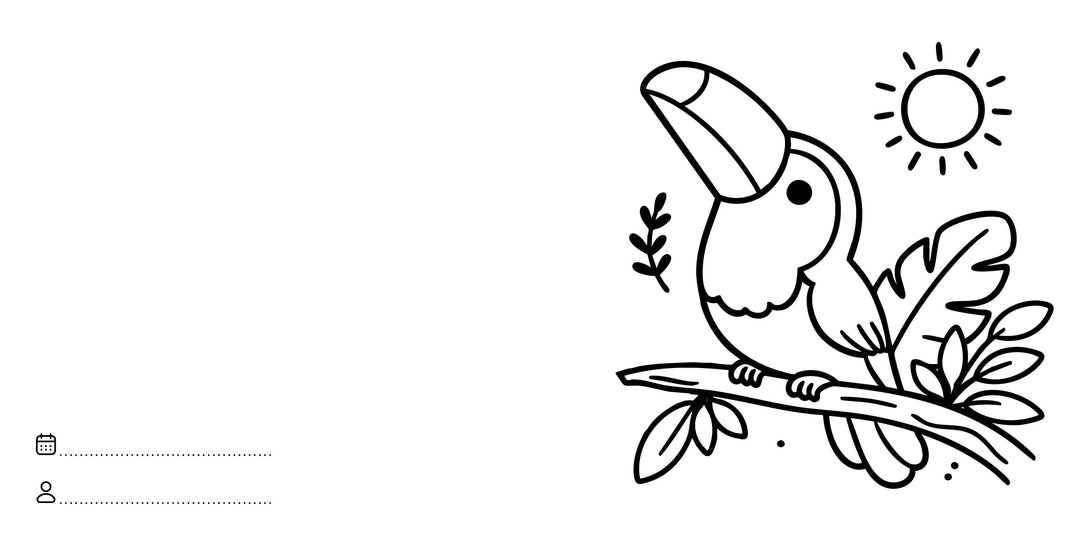 Sassi Colouring Book Square - Jungle Animals