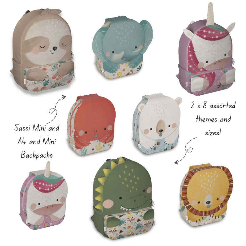 Sassi Eco Backpacks Starter Bundle, 16 pcs