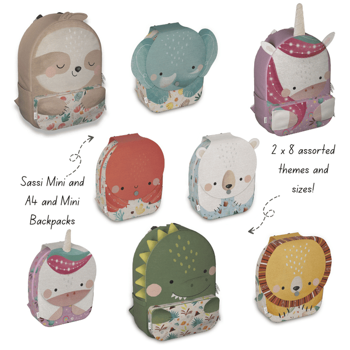 Sassi Eco Backpacks Starter Bundle, 16 pcs