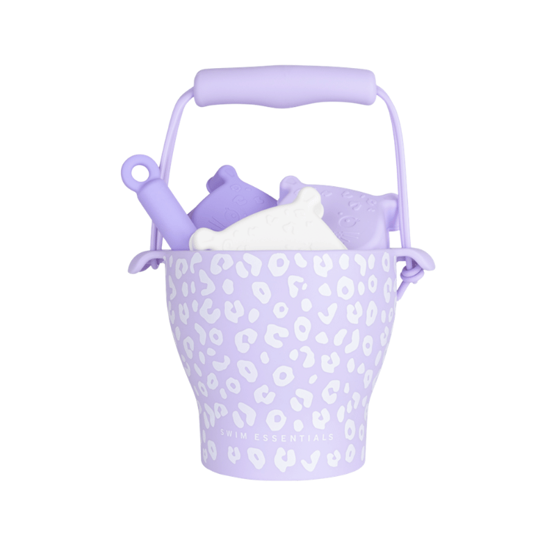 Swim Essentials Beach Bucket Set - Leopard Lilac