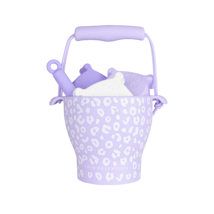 Swim Essentials Beach Bucket Set - Leopard Lilac