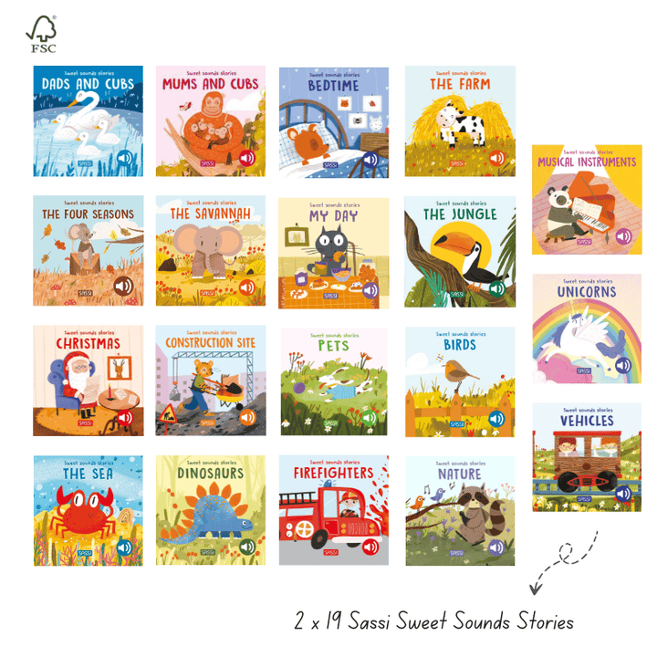 Sassi Sweet Sound Books Collection Pack, 38 pcs