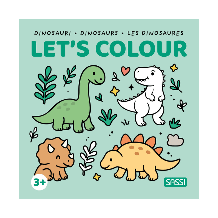 Sassi Colouring Book Square - Dinosaurs