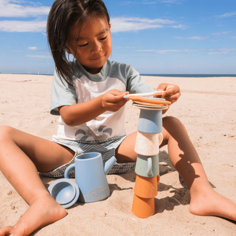Swim Essentials Silicone Tea Playset - Pure Tones, 9 pcs