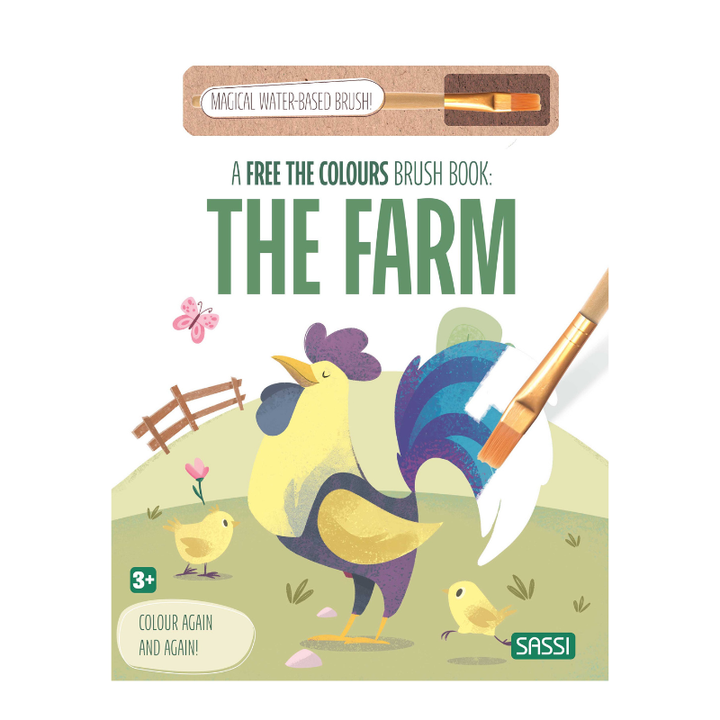 Sassi Free the Colours Reusable Paint Brush Book - The Farm