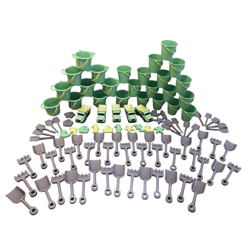 Plasto "I'M GREEN" Bioplastic Giant Sand Set, 100 pcs
