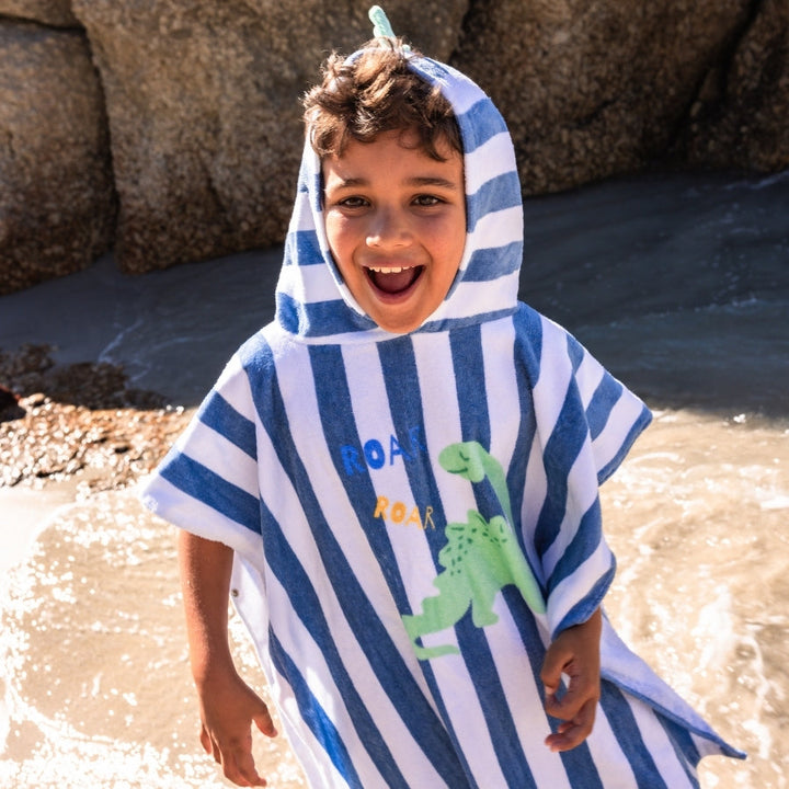 Swim Essentials Luxe Beach Poncho - Dino, 65 x 65 cm