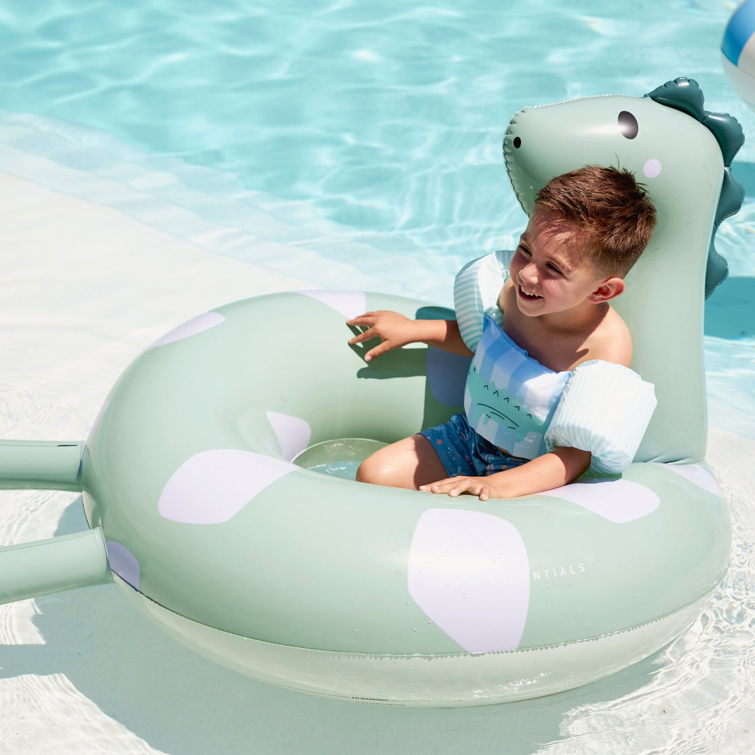 Swim Essentials Inflatable Swim Ring - Green Dino, 95 cm