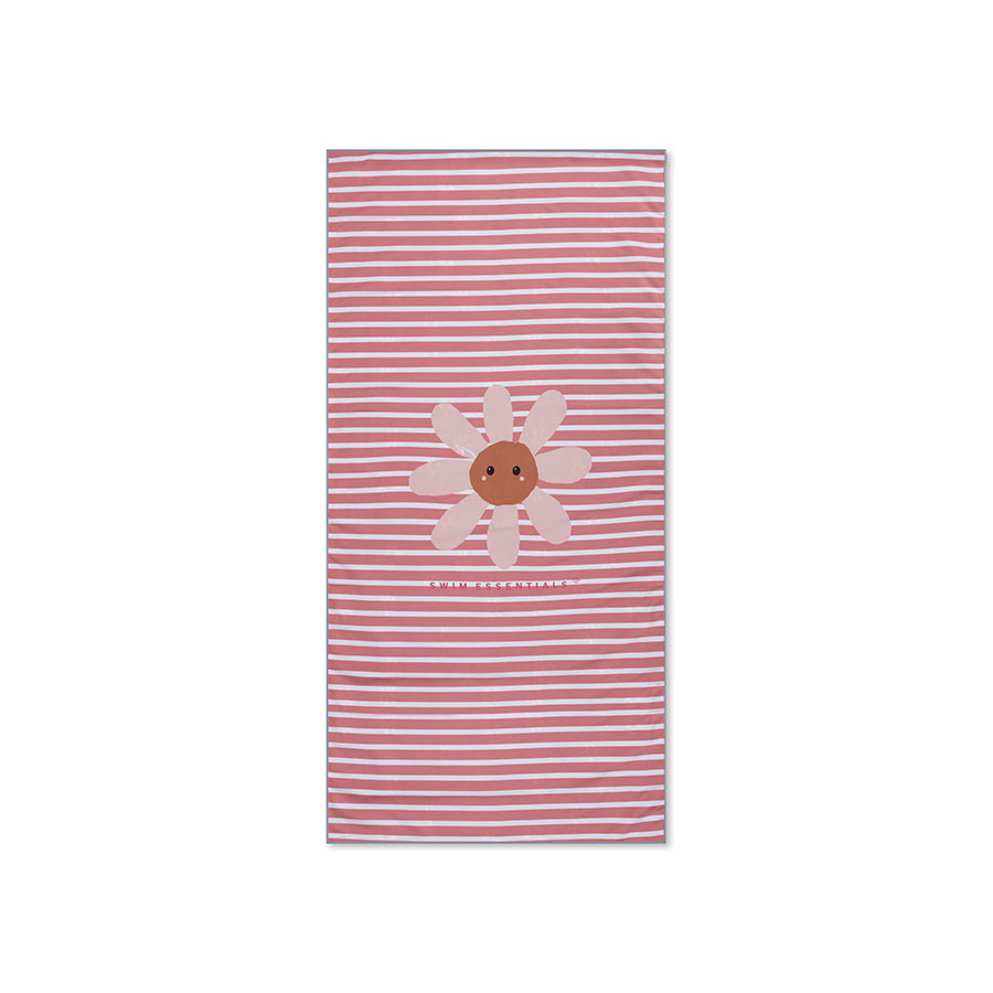 Swim Essentials Luxe Recycled Microfiber Beach Towel, Daisy Flowers, 135 x 65 cm
