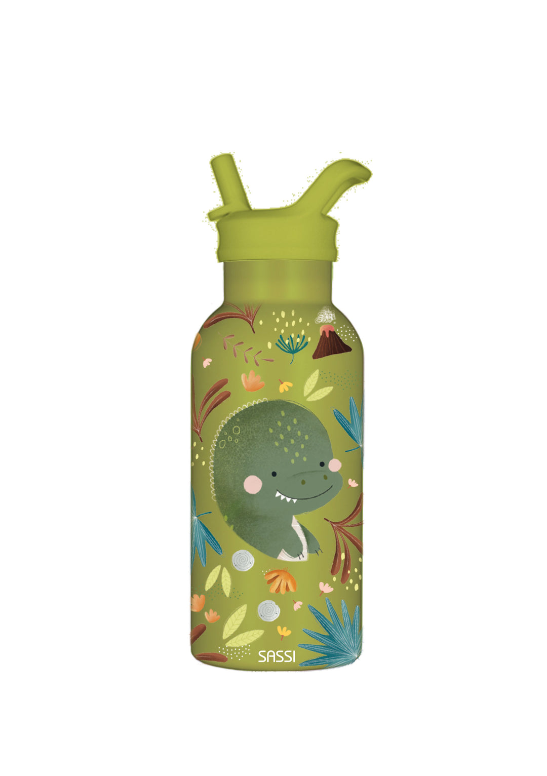 Sassi Vacuum Insulated Stainless Steel Drink Bottle 350 ml - Cracky the Dinosaur