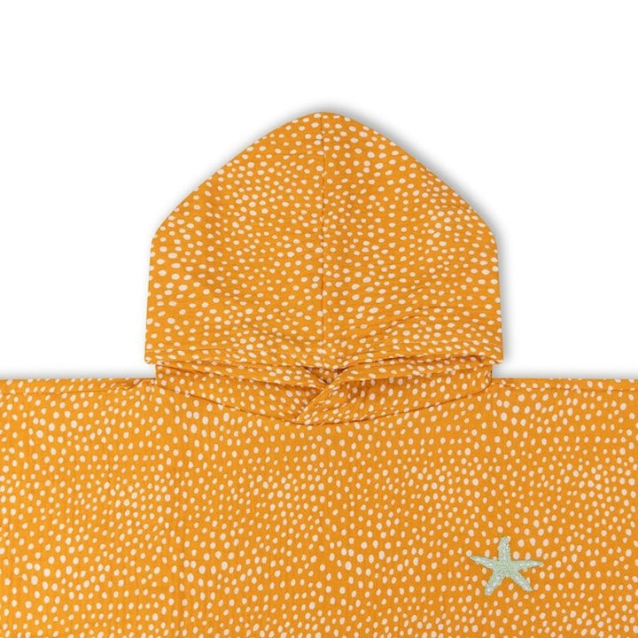 Swim Essentials Luxe Beach Poncho - Dots Orange, 55 x 50 cm