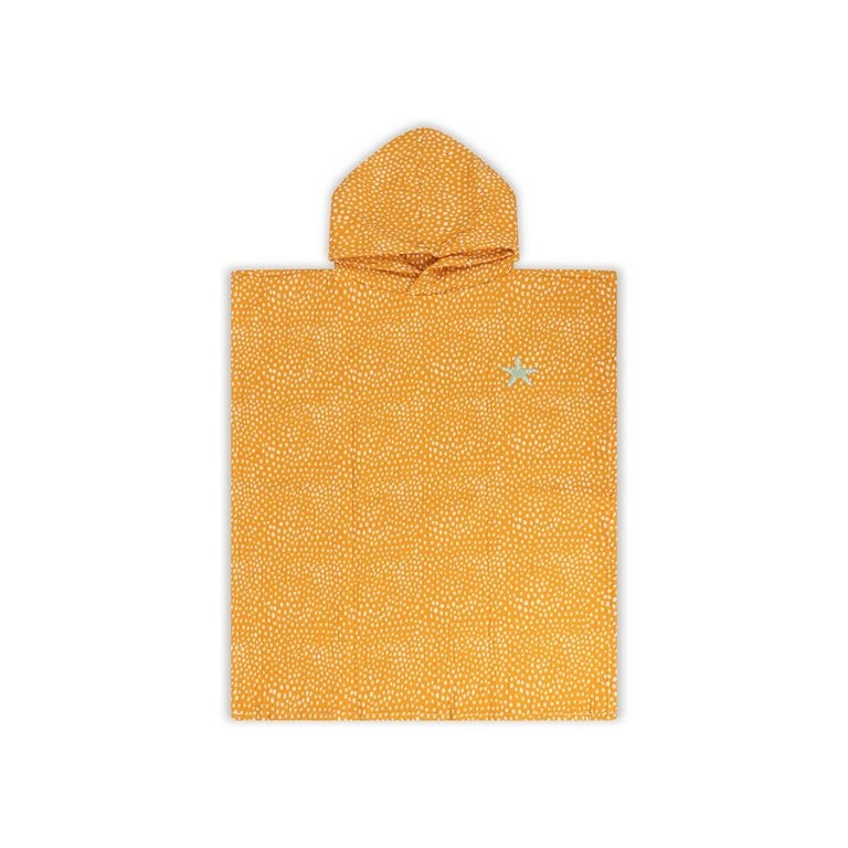Swim Essentials Luxe Beach Poncho - Dots Orange, 55 x 50 cm