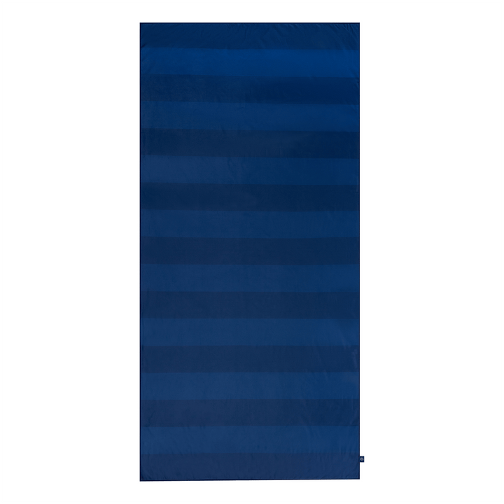 Swim Essentials Luxe Recycled Microfiber Beach Towel, Vibrant Stripes Blue