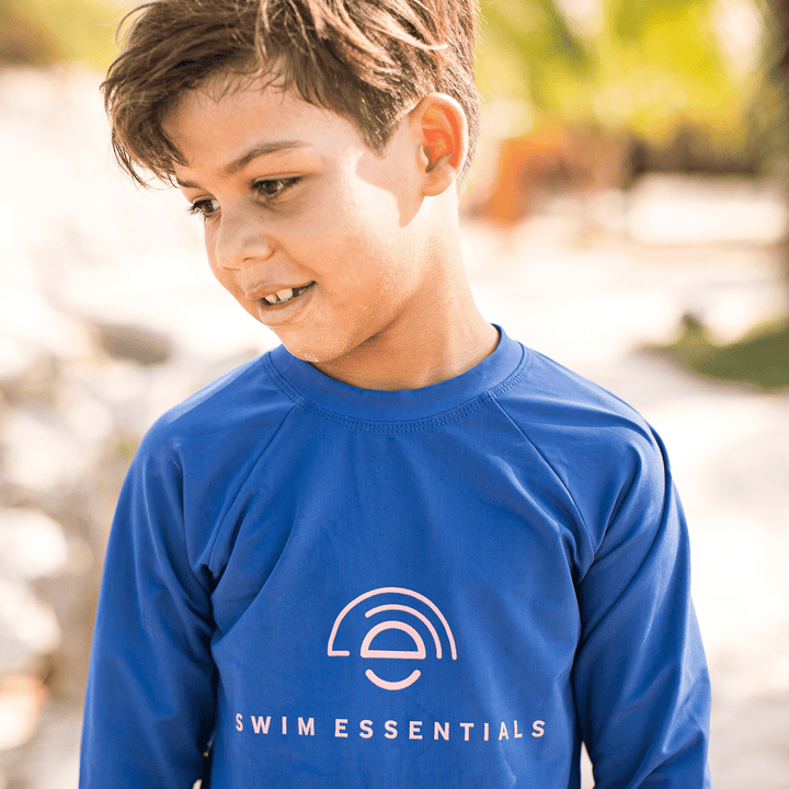 Swim Essentials  UV Short Sleeved Rashguard, Pure Tones Dark Blue