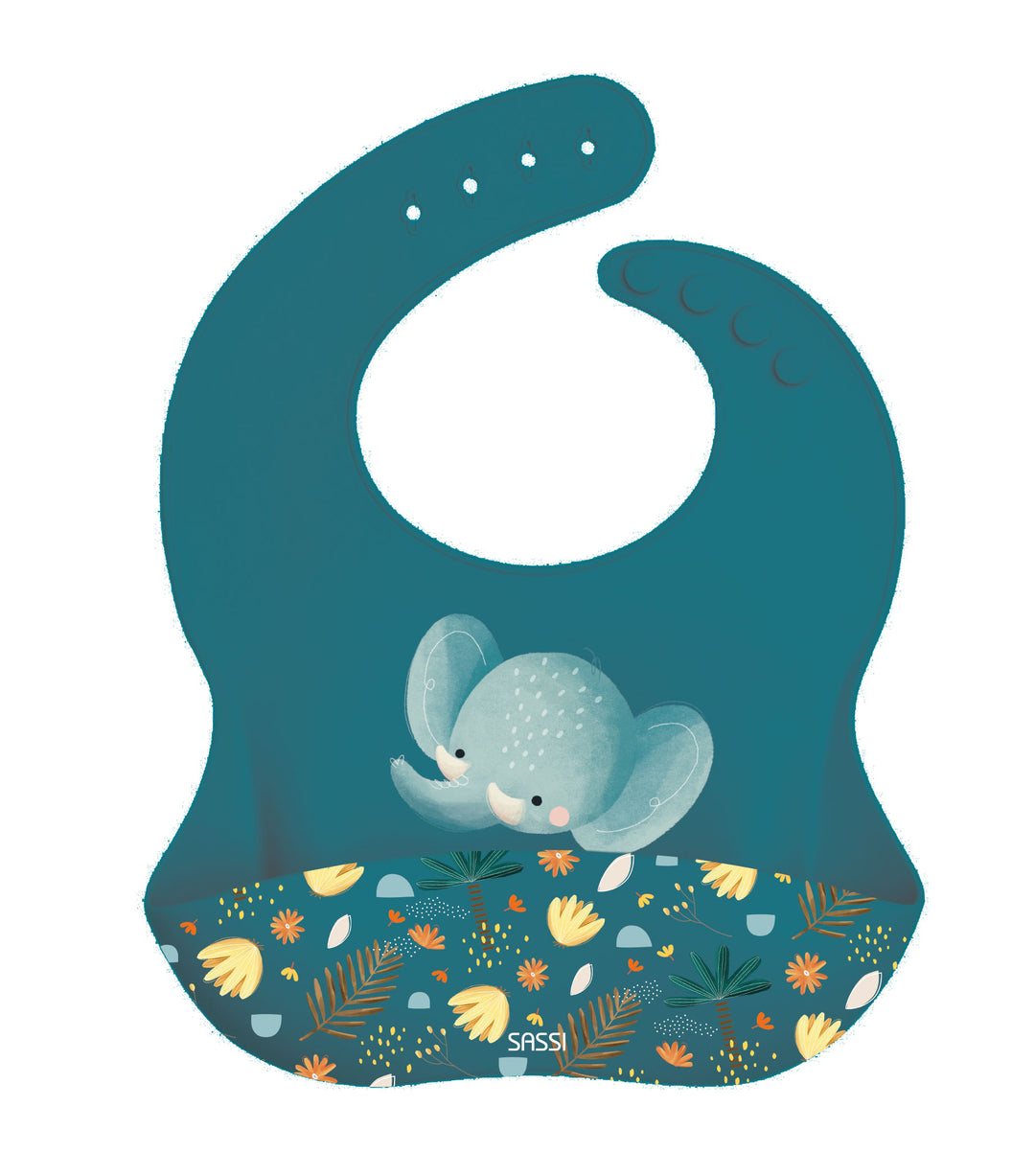 Sassi Silicone Bib - Chewy The Elephant
