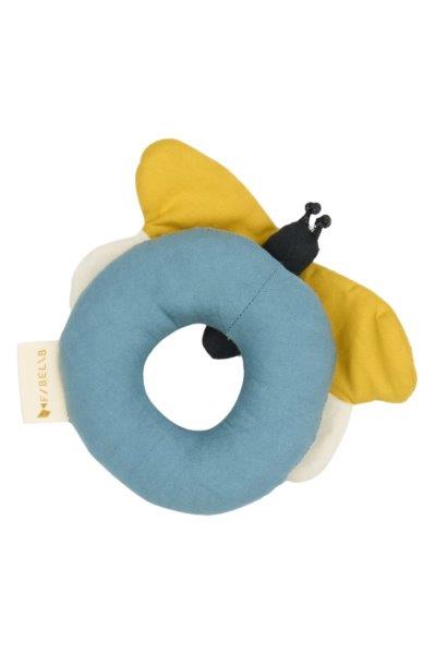 Fabelab Rattle - Bee - Whisper White, 14 cm