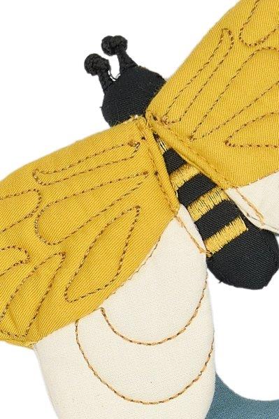 Fabelab Rattle - Bee - Whisper White, 14 cm