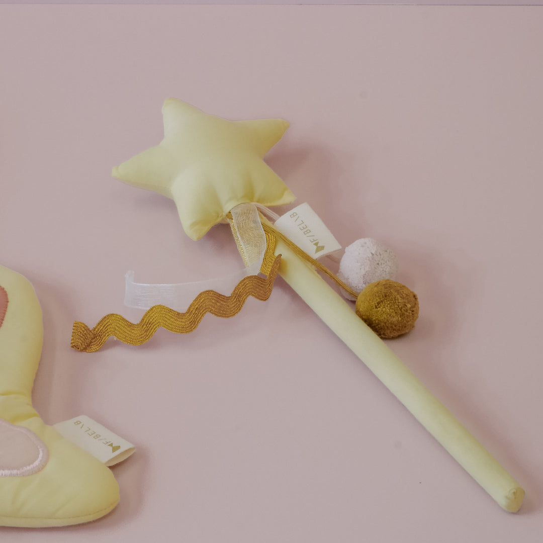 Fabelab Fabric Dress-up - Magic Wand, Yellow & Pink