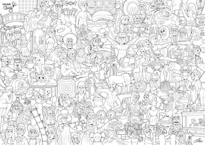 ColourAway 100 Arts Colouring In Poster Kit