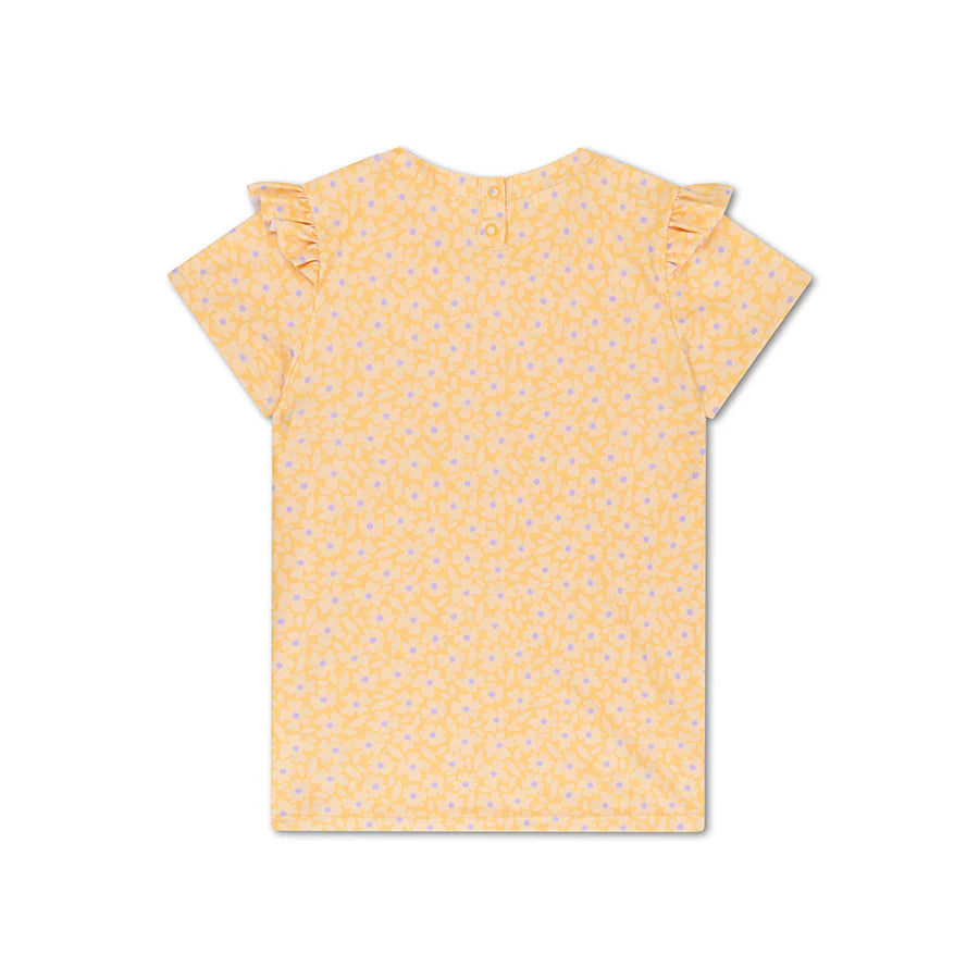 Swim Essentials Girls UV Short Sleeved Rashguard, Florish Yellow
