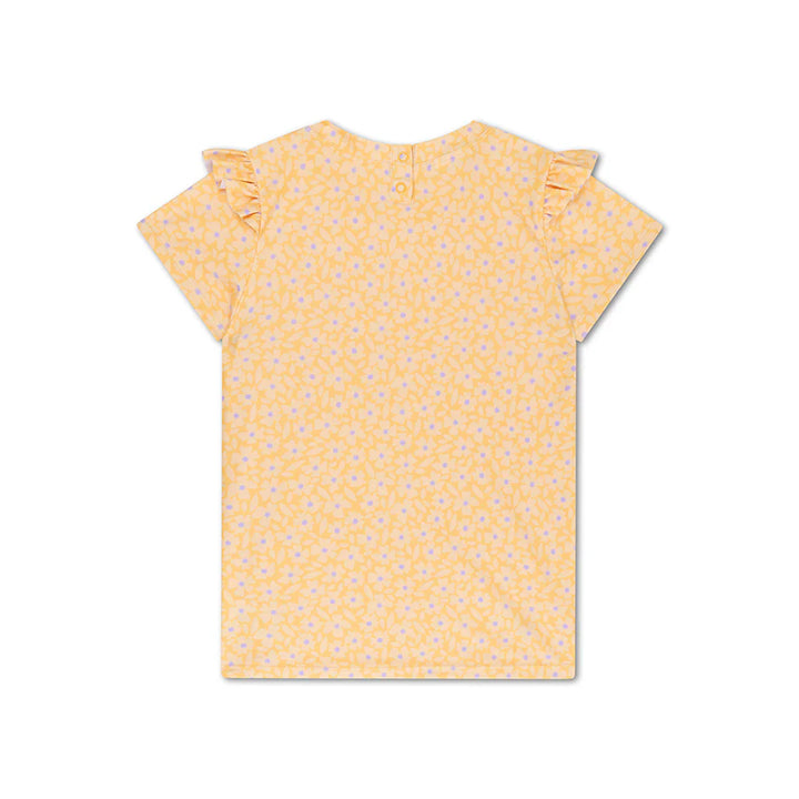 Swim Essentials Girls UV Short Sleeved Rashguard, Florish Yellow