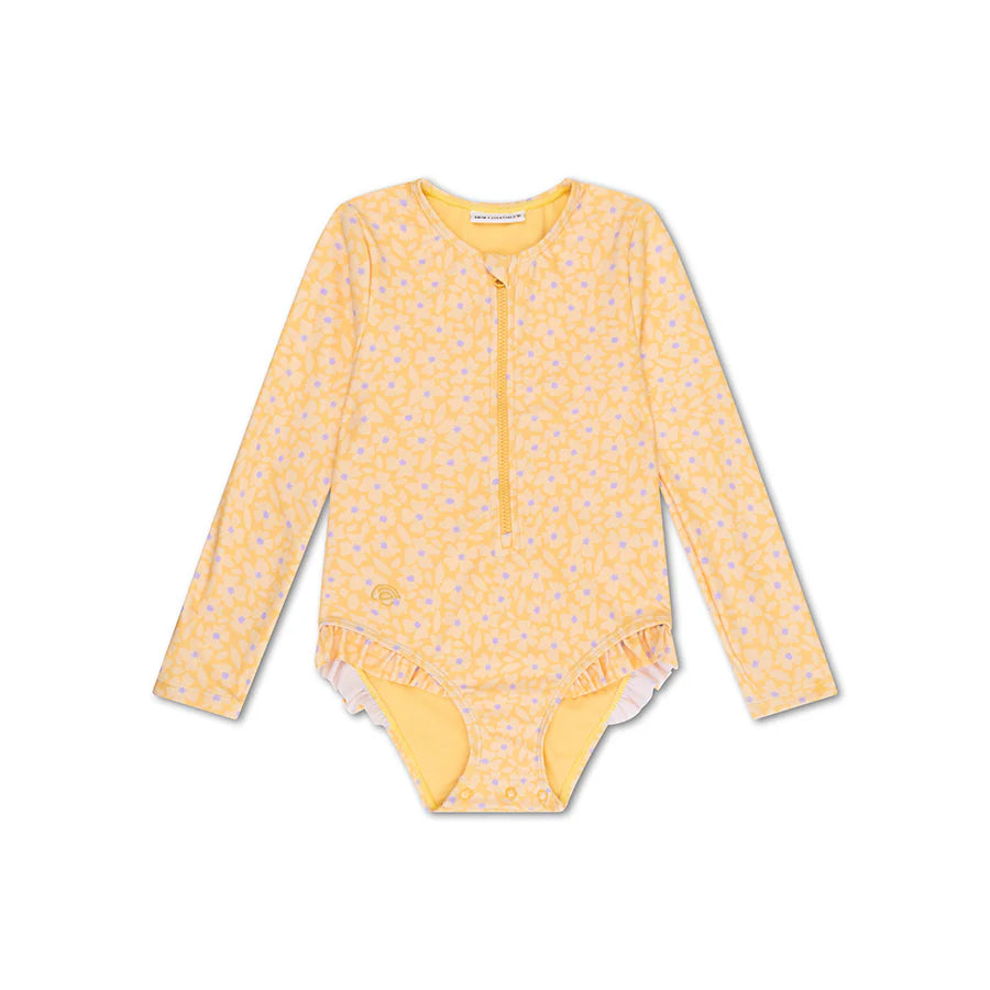 Swim Essentials UV Long Sleeved Swimsuit Rashguard, Florish Yellow