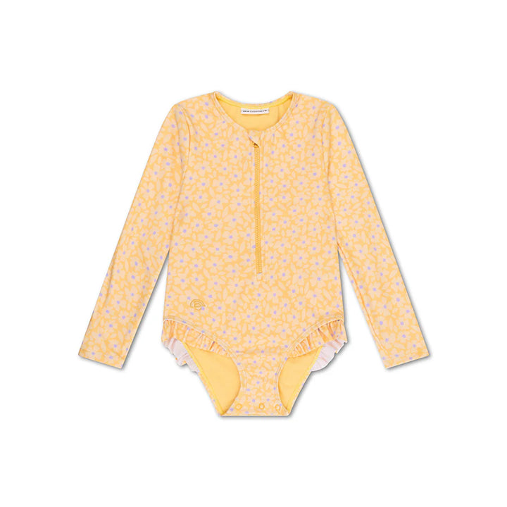 Swim Essentials UV Long Sleeved Swimsuit Rashguard, Florish Yellow