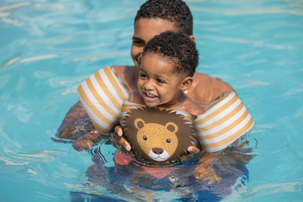 Swim Essentials Puddle Jumper Swim Vest - Flow Brown/White, 2-6 yrs