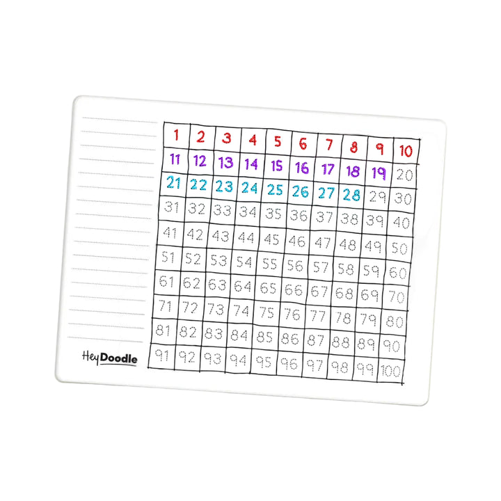 HeyDoodle - Classic Colouring & Doodle Mat - 100 Squares