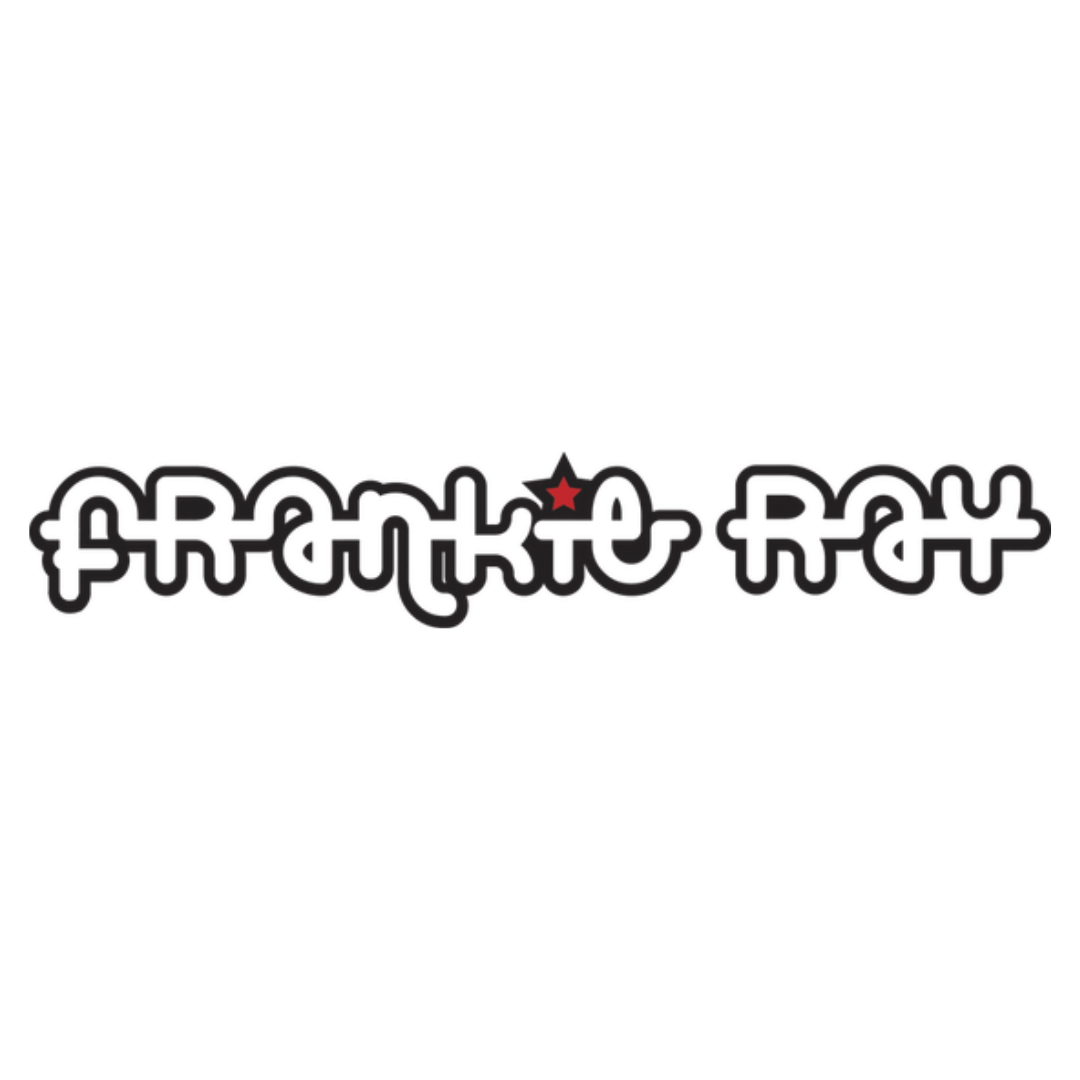 Logo with the text 'Frankie Ray' on a white background