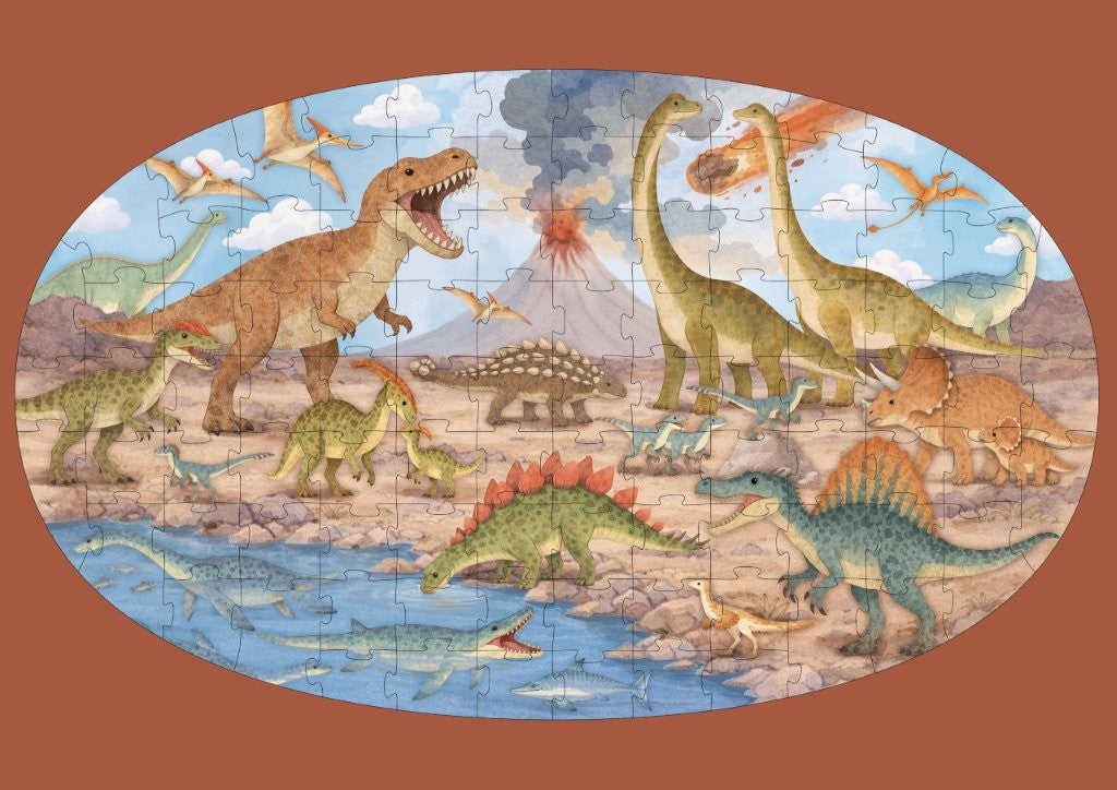 Sassi Glow-in-the-Dark Night and Day Puzzle, Dinosaurs