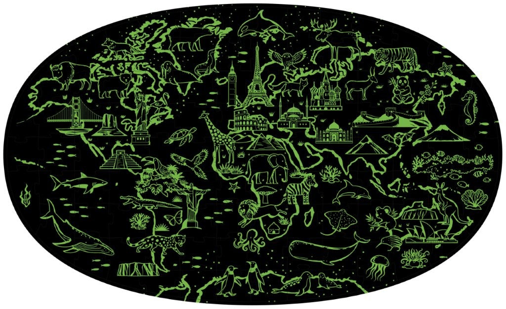 Sassi Glow-in-the-Dark Night and Day Puzzle, Earth