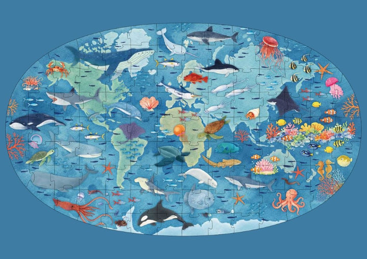 Sassi Glow-in-the-Dark Night and Day Puzzle, Sea