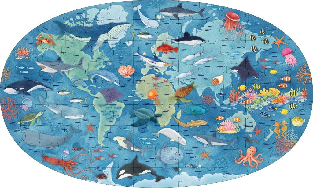 Sassi Glow-in-the-Dark Night and Day Puzzle, Sea