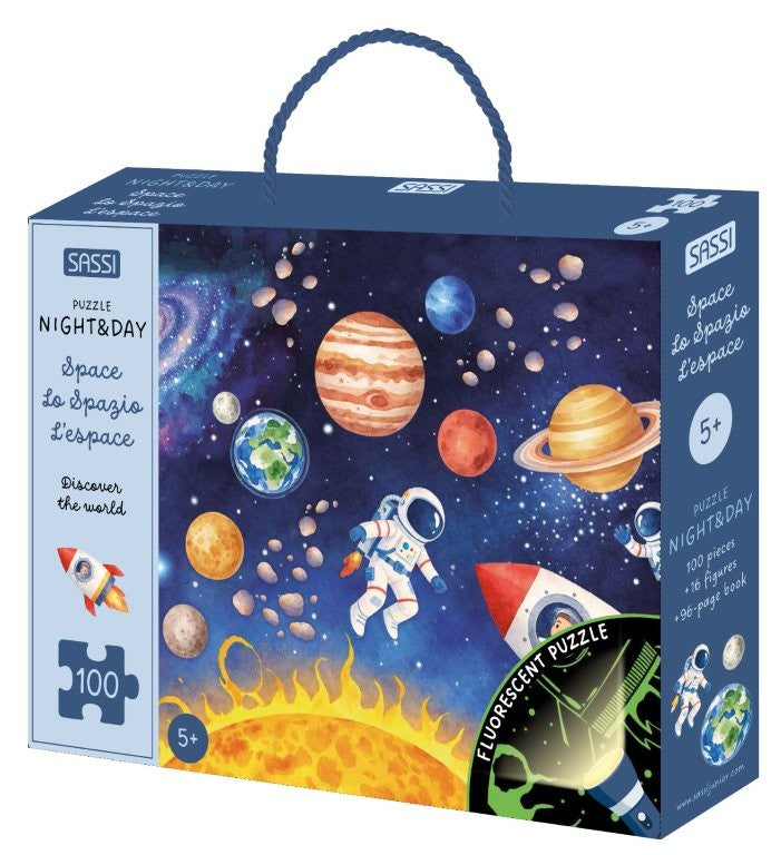 Sassi Glow-in-the-Dark Night and Day Puzzle, Space
