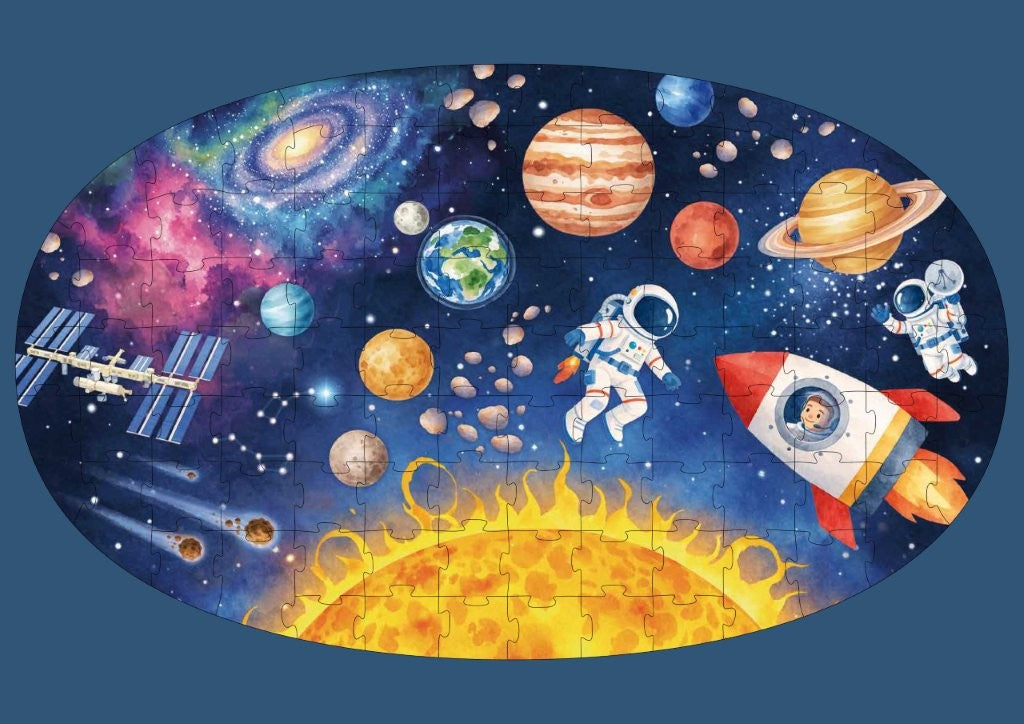 Sassi Glow-in-the-Dark Night and Day Puzzle, Space