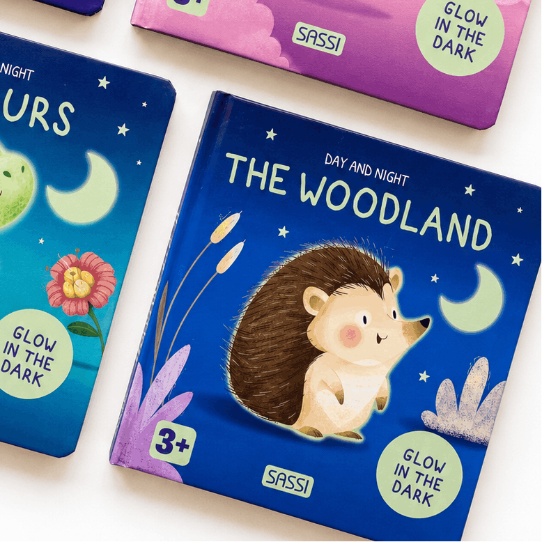 Sassi Board Book - Glow In The Dark - The Woodland