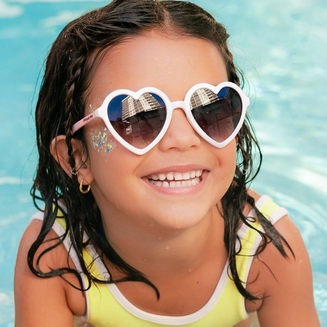 Frankie Ray Sunglasses -  Heart, Milkshake