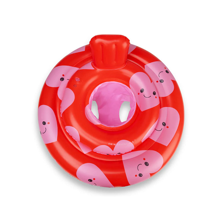 Swim Essentials Inflatable Baby Swimseat - Hearts, 0-1 yrs