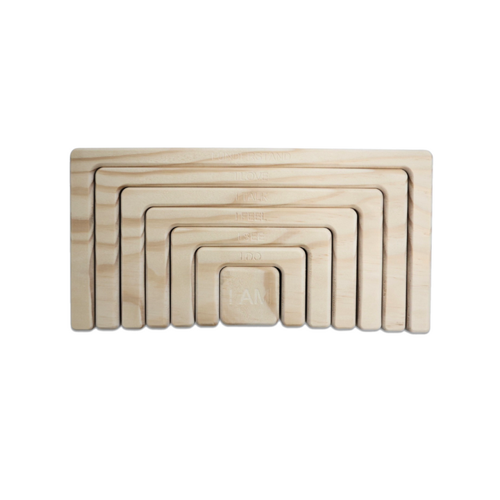 In-wood - Square Affirmation Rainbow