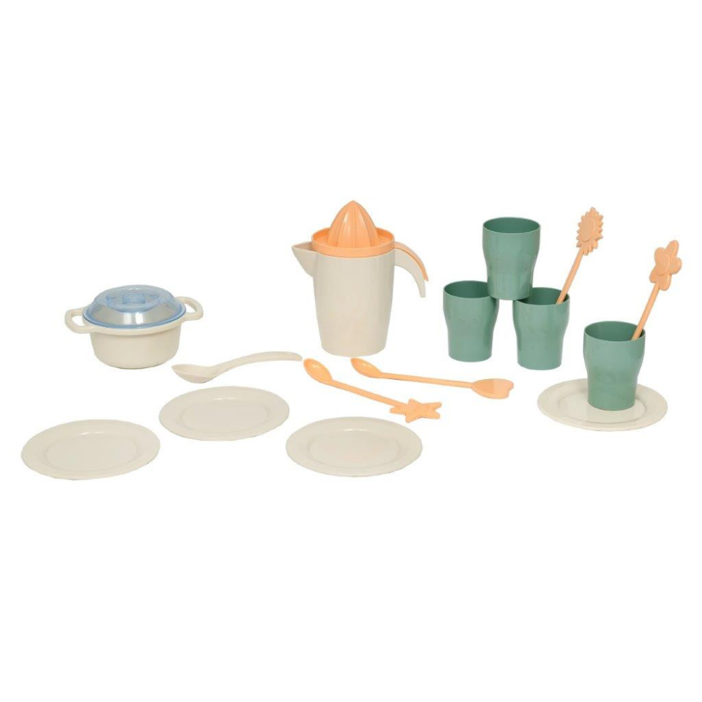 Plasto Soft Neutrals Breakfast Set for 4, 17 pcs