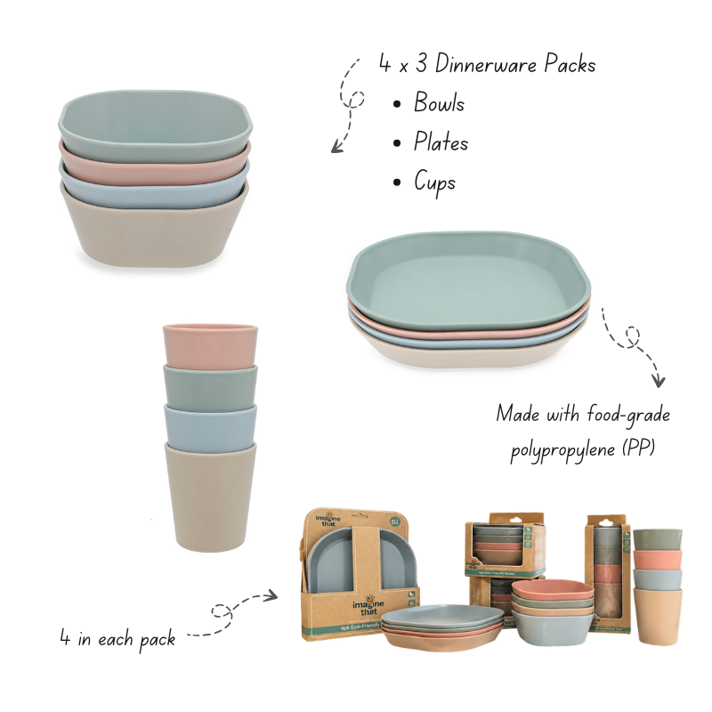 Imagine That - Pastel Dinnerware Pack, 48 pcs