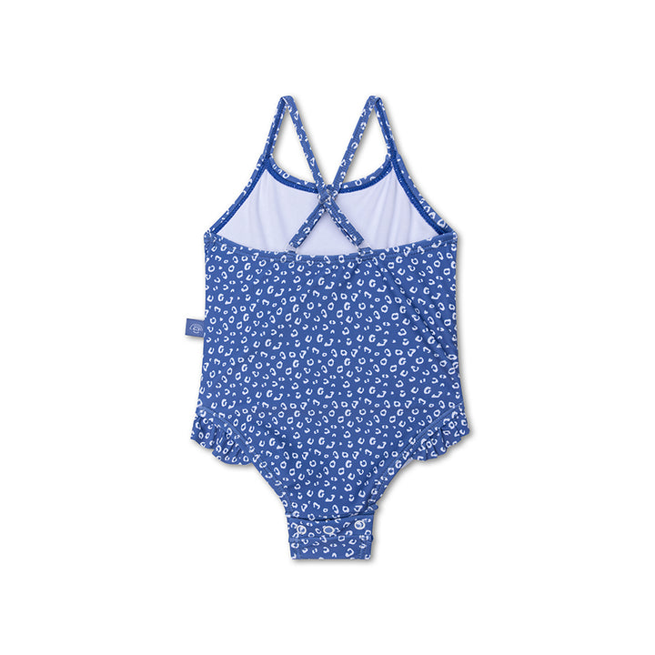 Swim Essentials Girls Bathing Suit, Blue Leopard