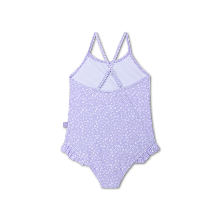 Swim Essentials Girls Bathing Suit, Lilac Leopard