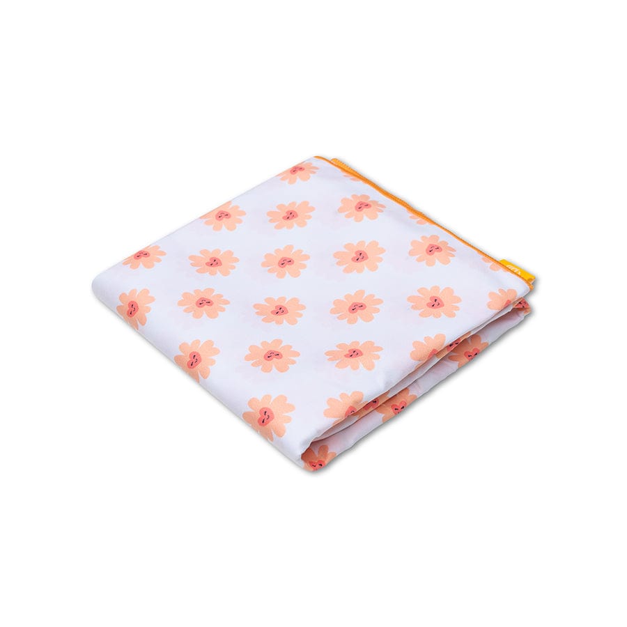 Swim Essentials Luxe Recycled Microfiber Beach Towel, Floral Love, 135 x 65 cm