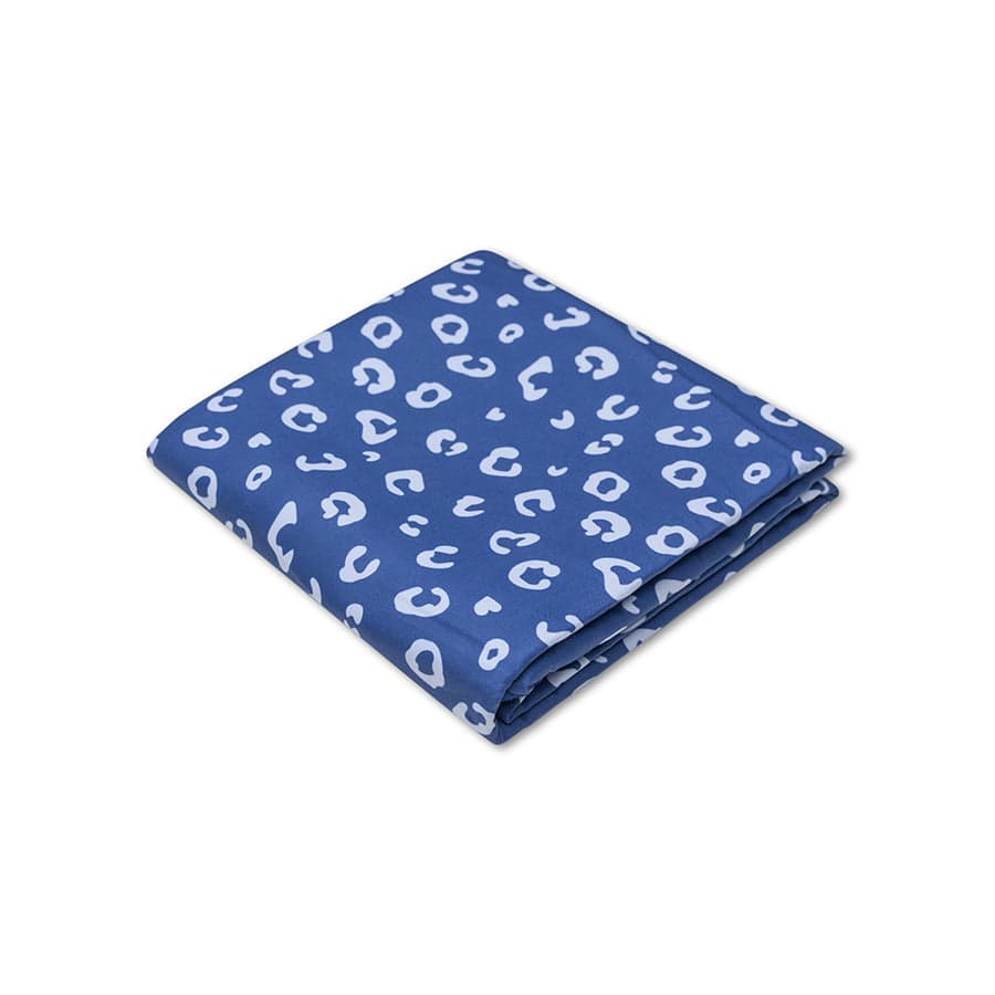 Swim Essentials Luxe Recycled Microfiber Beach Blanket, Blue Zebra Striped