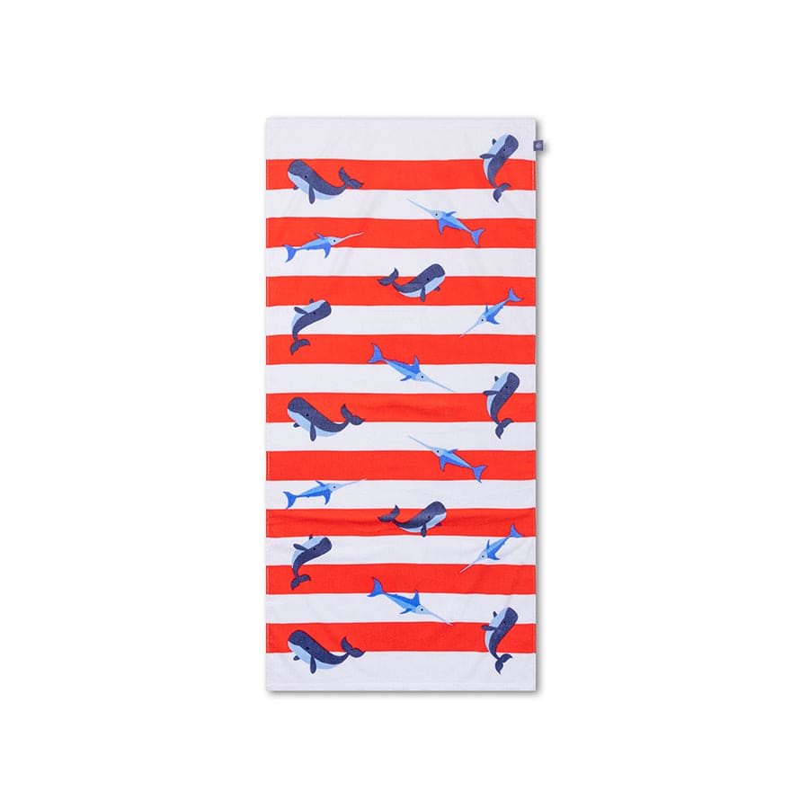 Swim Essentials Luxe Beach Towel, Terry Towel, Whale