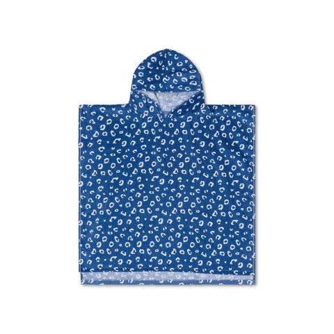 Swim Essentials Luxe Beach Poncho - Blue Leopard, 65 x 65 cm