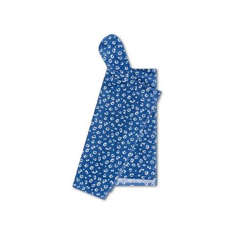 Swim Essentials Luxe Beach Poncho - Blue Leopard, 65 x 65 cm