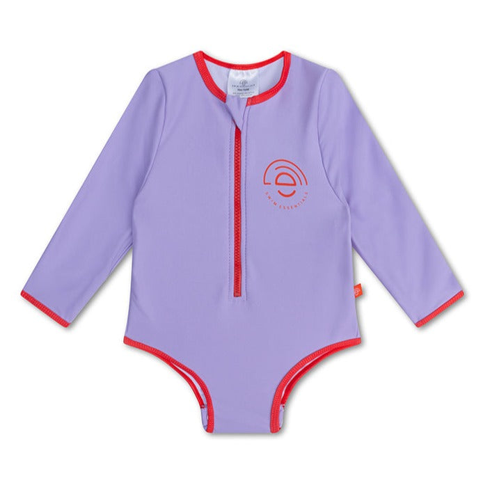 Swim Essentials Girls Long Sleeved Rashguard, Purple